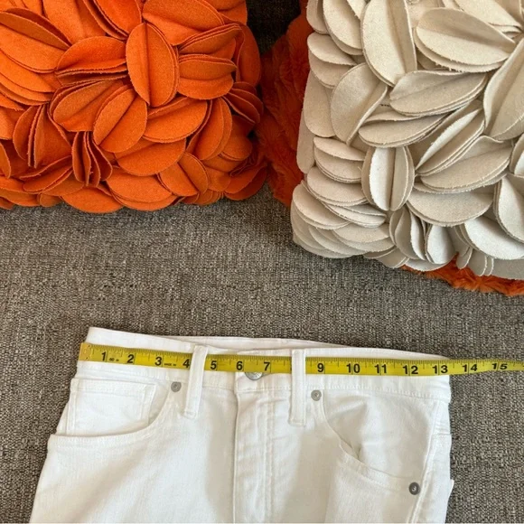 ❣️🆕Madewell 9" High-Rise Skinny Crop White Jeans Destructed Edition❣️ - Picture 9 of 11